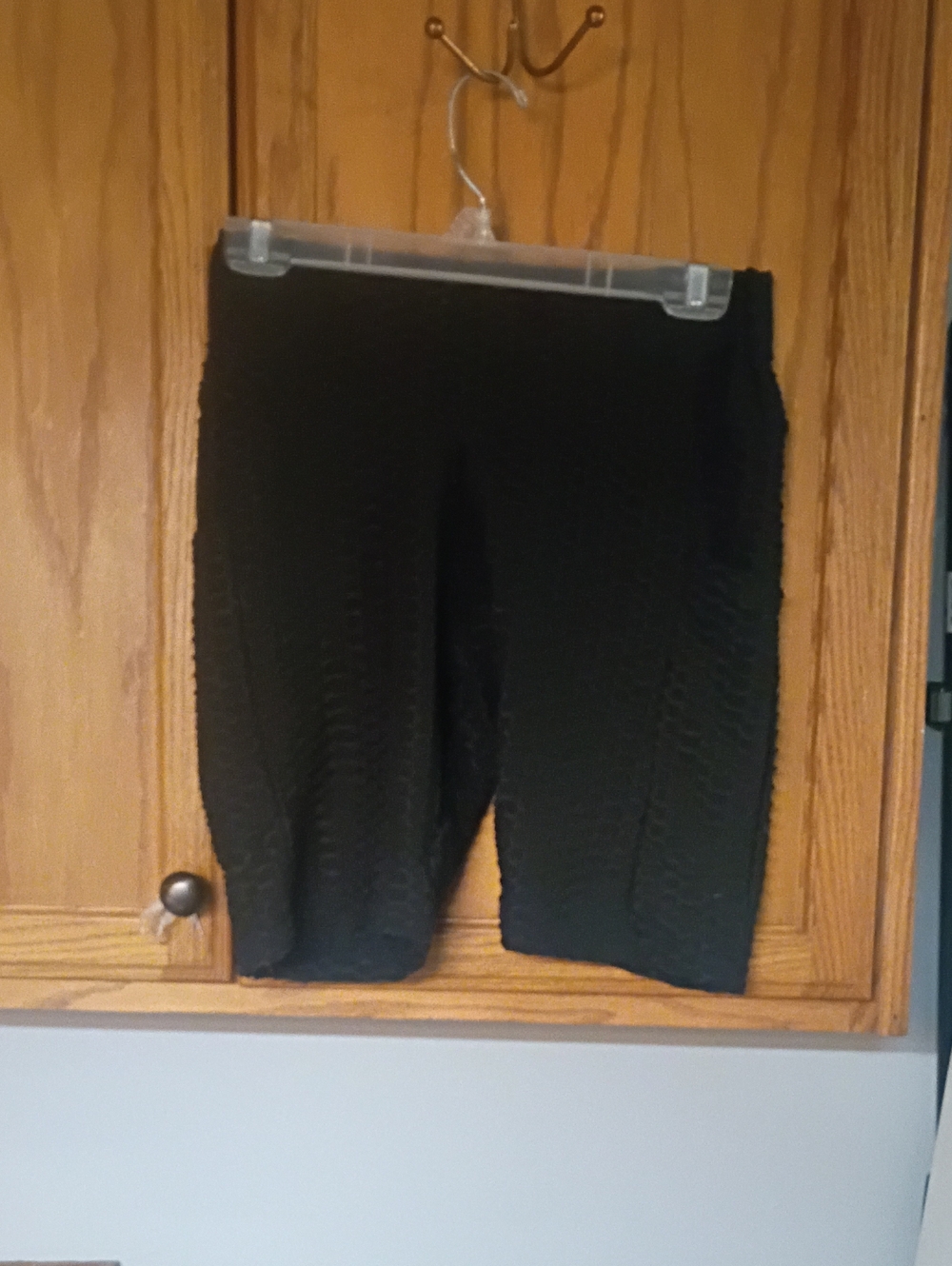 Black Women's Bike Shorts - Stretch Textured Performance